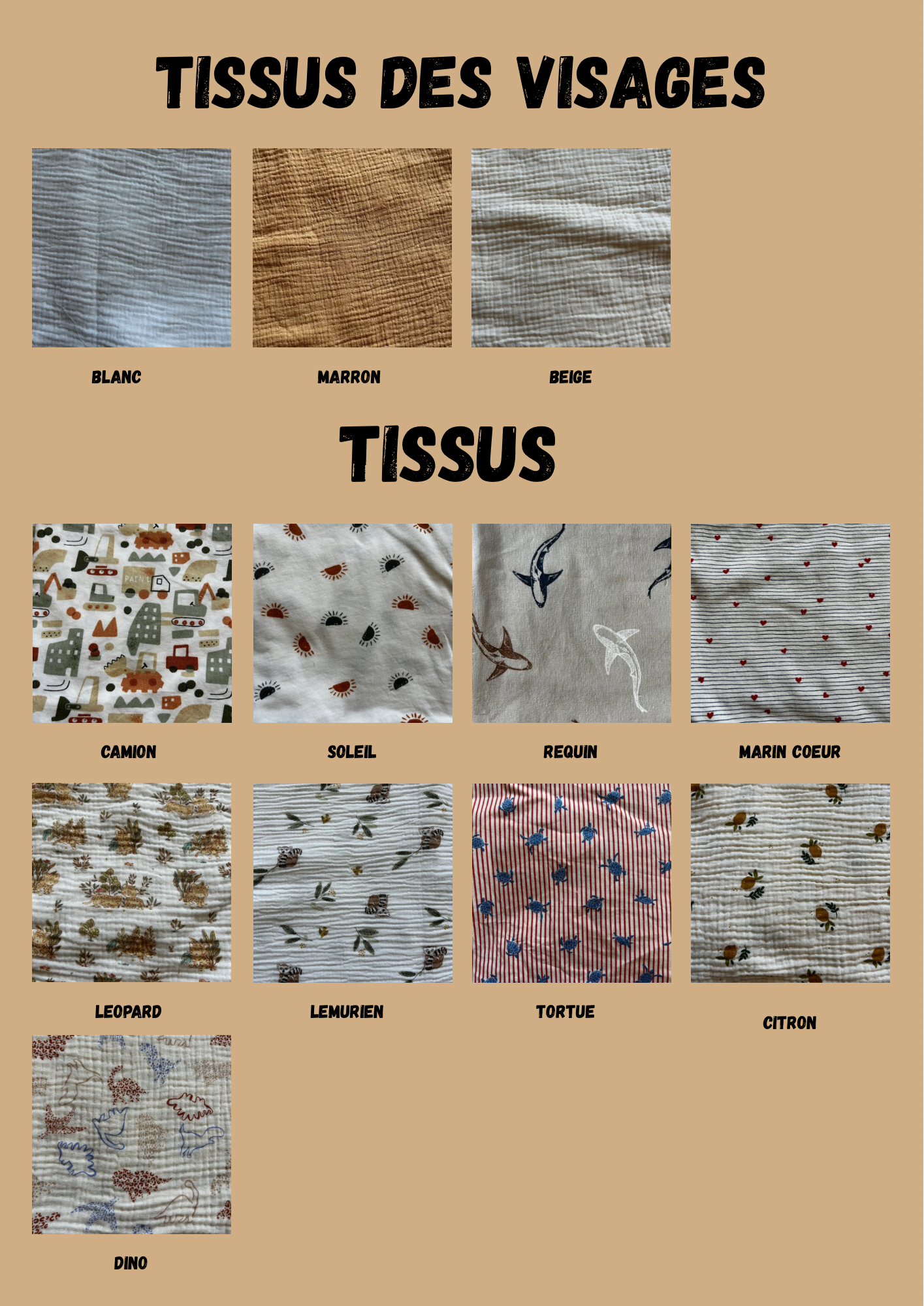 Tissus disponible
